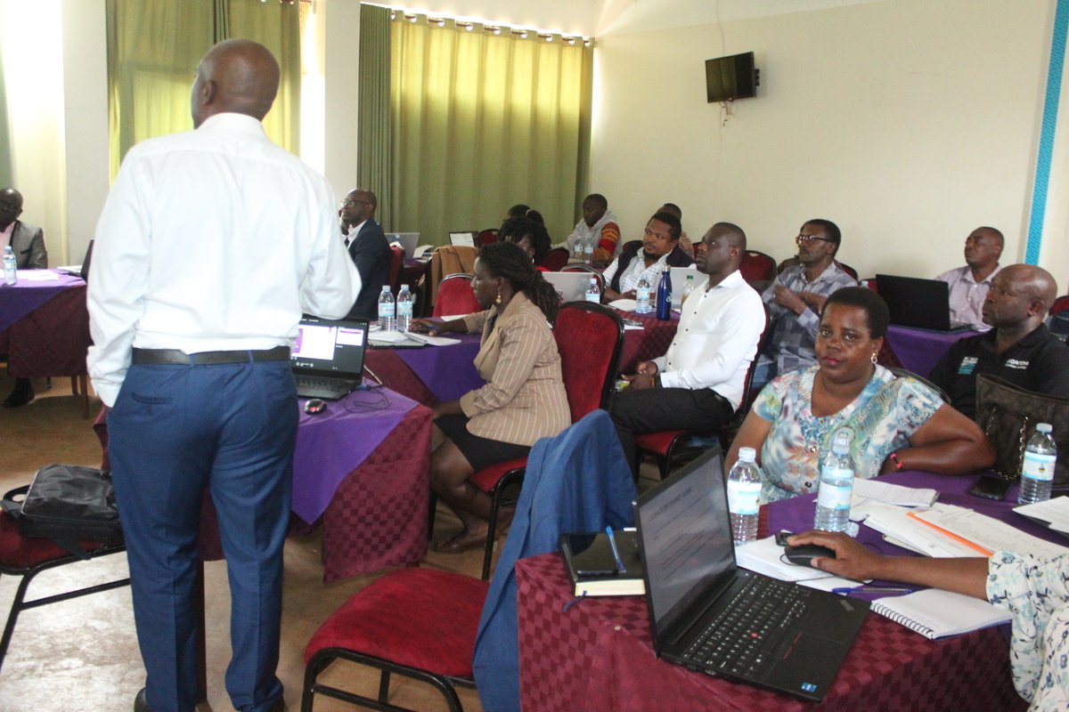 UhttiC41123's tweet photo. Officials from the Ministry of Tourism, Wildlife and Antiquities (MTWA) and private sector players deliberating during a Tourism Regulations and Guidelines stakeholders workshop at UHTTI in Jinja. https://t.co/B84uhnvacC
