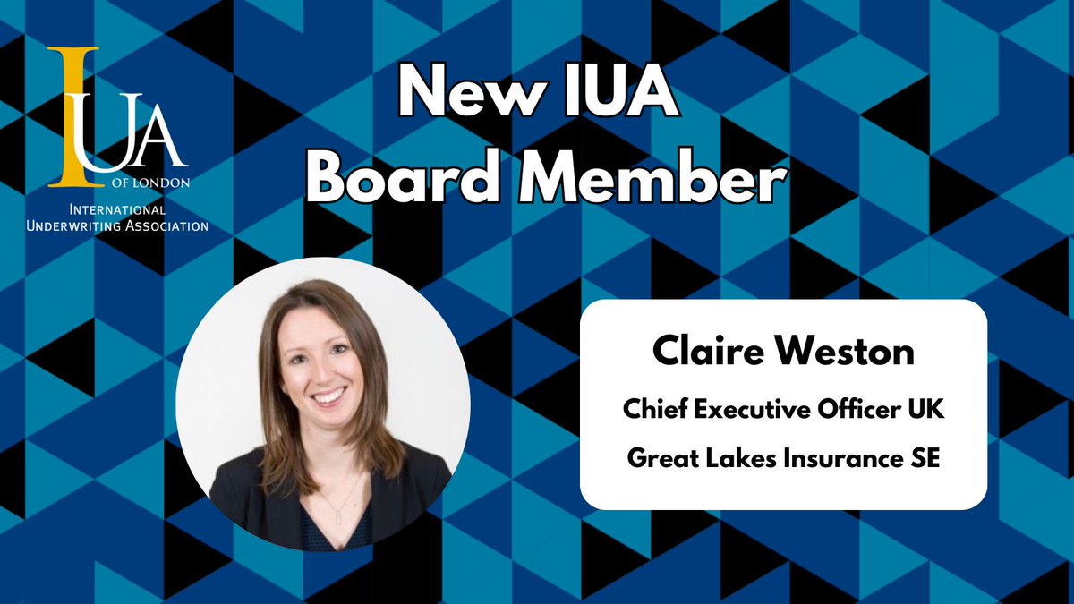 The IUA has welcomed another senior market leader to its Board. Claire Weston is the UK Chief Executive Officer of Great Lakes Insurance SE and was appointed as a member representative last week.