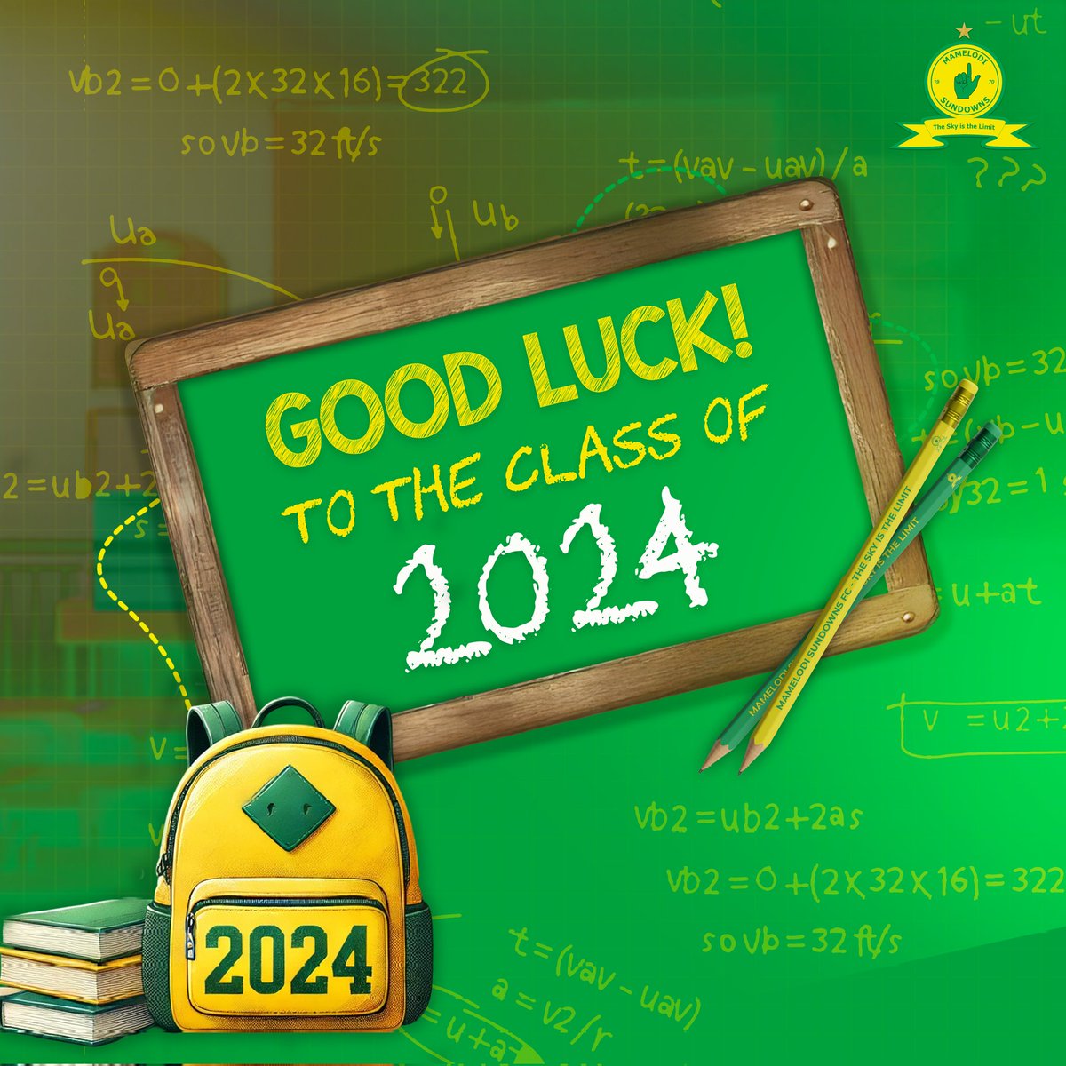Mamelodi Sundowns wishes the best of luck to all Matric students across the country who start their exams today!🎓

Put your best foot forward after all the hard work you've put in! 👆

#Sundowns #SundownsLadies
