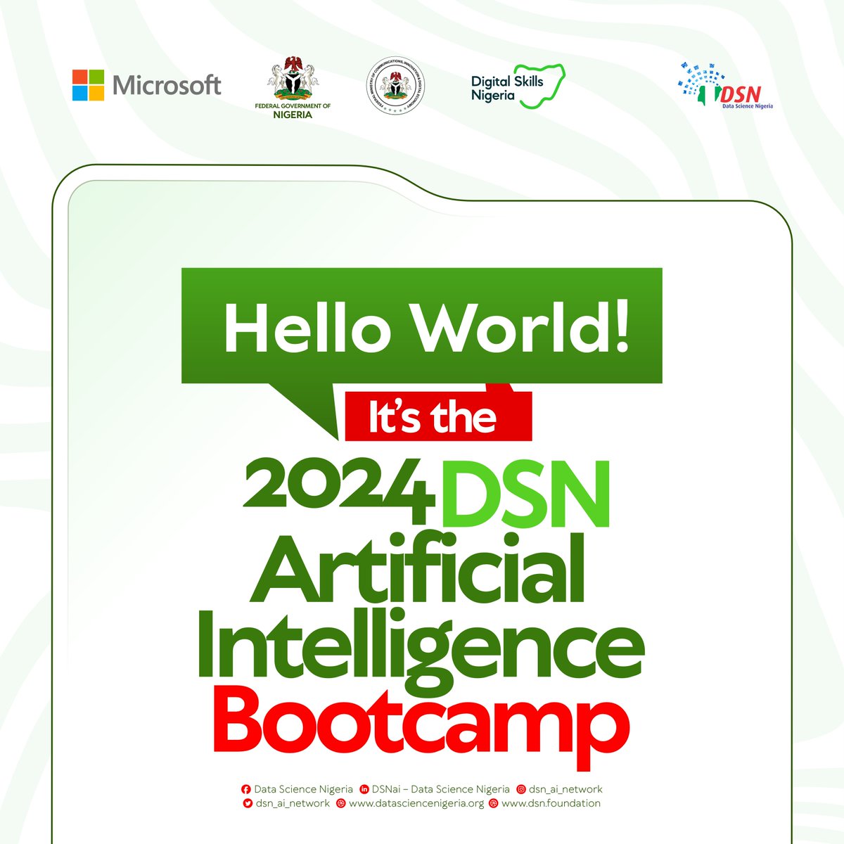dsn_ai_network's tweet image. Welcome to #DSNAIBootcamp2024!

Get ready for an unforgettable experience.

For the next 5days, we feast on different arrays of learning from world class speakers.

Make the most of these 5 defining days that will shape your career.

Seize every learning opportunity!

Don&apos;t…