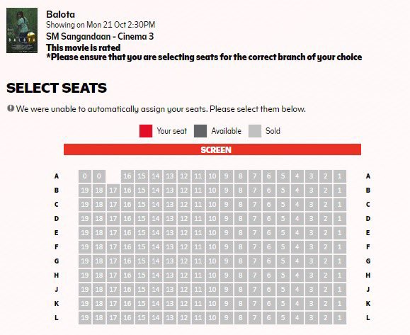 sarcastic_ph8's tweet photo. Sold out and almost sold out cinemas today! This only proves that a political satire film can still give a good box office return.  #Balota 

Wokienam kapams,  suffer in hellllyah. 🥲 https://t.co/9ZnkTHcJtt
