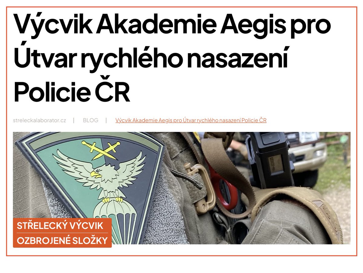 Strelecka_Lab's tweet photo. Nový příspěvěk na blogu Střelecké laboratoře

https://t.co/YwGIH5Uesb

Report a rozsáhlá fotogalerie z výcviku AKADEMIE AEGIS pro Útvar rychlého nasazení Policie ČR. https://t.co/Q7hT5l8WqK