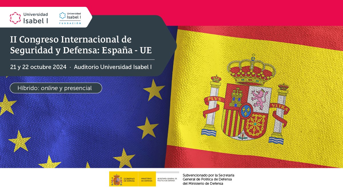 🚨 ¡En directo! No te pierdas el II Congreso Internacional sobre Seguridad y Defensa: España-UE. Únete a la conversación sobre seguridad en Europa. 📲🎥 ¡Conéctate ya!
acortar.link/R0ksdG
#Criminologia #Congreso #Seguridad