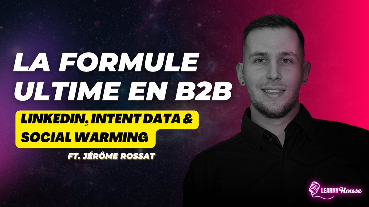 LearnyHouse - 10 & 11 Octobre 2024 ! (@learnyhouse) on Twitter photo 🔥 Vous l'attendiez, il est enfin là !
Revivez la conférence de <a href="/JeromeRossat/">Jérôme Rossat</a> : "LinkedIn, Intent data & Social warming : Le trio gagnant en prospection B2B" 💼
C'est le moment de découvrir (ou redécouvrir) ses stratégies gagnantes ! 🚀
👉 youtu.be/R29xGBtK2N4 🔥 Vous l'attendiez, il est enfin là !
Revivez la conférence de <a href="/JeromeRossat/">Jérôme Rossat</a> : "LinkedIn, Intent data & Social warming : Le trio gagnant en prospection B2B" 💼
C'est le moment de découvrir (ou redécouvrir) ses stratégies gagnantes ! 🚀
👉 youtu.be/R29xGBtK2N4