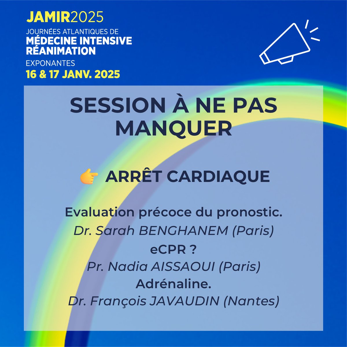 JAMIR (@jamir_nantes) on Twitter photo 📣 SESSION À NE PAS MANQUER !
📌Jeudi 16 janvier : Arrêt cardiaque
🗓️Programme : jamir.fr/programme/
👉Inscription : jamir.fr/inscription/
📚Formation continue : polyvalence.org
#QUALIOPI #jamir #congres #reanimation
@JBLascarrou
<a href="/dremcanet/">Emmanuel Canet</a>
<a href="/EmergencePco/">EMERGENCE PCO</a> 📣 SESSION À NE PAS MANQUER !
📌Jeudi 16 janvier : Arrêt cardiaque
🗓️Programme : jamir.fr/programme/
👉Inscription : jamir.fr/inscription/
📚Formation continue : polyvalence.org
#QUALIOPI #jamir #congres #reanimation
@JBLascarrou
<a href="/dremcanet/">Emmanuel Canet</a>
<a href="/EmergencePco/">EMERGENCE PCO</a>