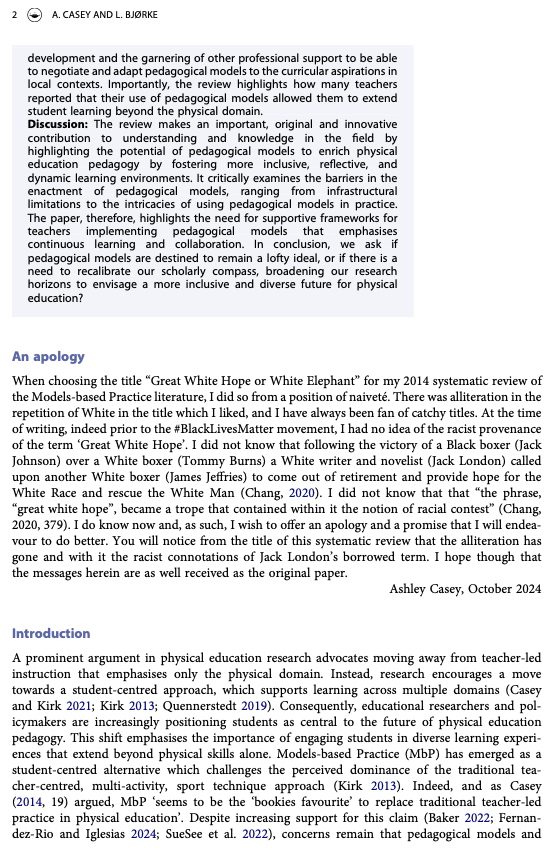 [NEW OPEN ACCESS PAPER] I'm delighted to see our systematic review of Models-based Practice in print.  It's taken us 2 years and, we hope, is worth your time to read. It comes with a long overdue apology from me (see page 2). Thanks <a href="/larsbjorke/">Lars Bjørke</a> for allowing me to include this.