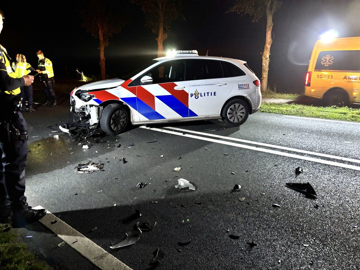 Ravage op De Hout in Hem: Losgebroken rund en politieauto aangereden