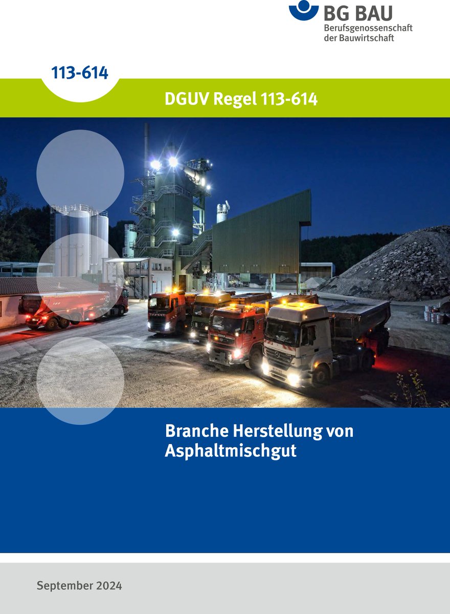 Arbeitsschutzmaßnahmen passgenau für Ihre Branche – dabei unterstützen Sie unsere „Branchenregeln“! In dieser geht es um die Herstellung von #Asphaltmischgut. Sie bietet Hilfestellungen und umfasst die wichtigsten Präventionsmaßnahmen. Jetzt runterladen: bgbau.de/service/angebo…
