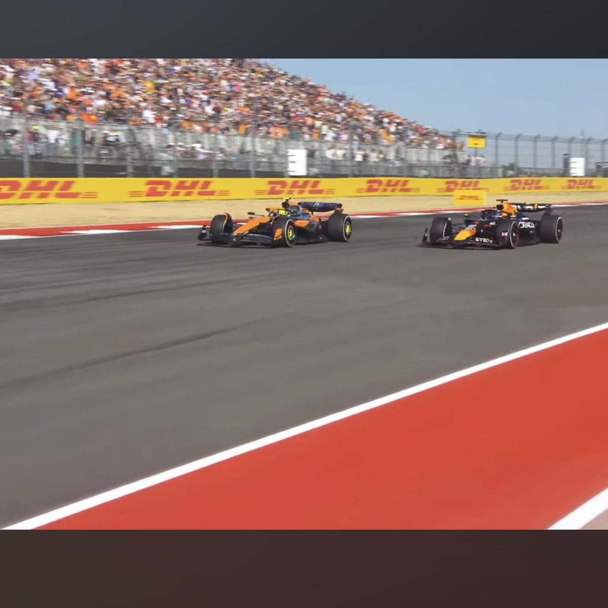 formula1stat's tweet photo. The whole “Norris overtook off the track” discussion seems like nonsense to me.

Norris ALREADY overtook Verstappen on the track. He’s clearly ahead approaching the corner. So it’s Verstappen that attempting an overtake, not Norris.

Am I crazy? https://t.co/56FGniZFRE