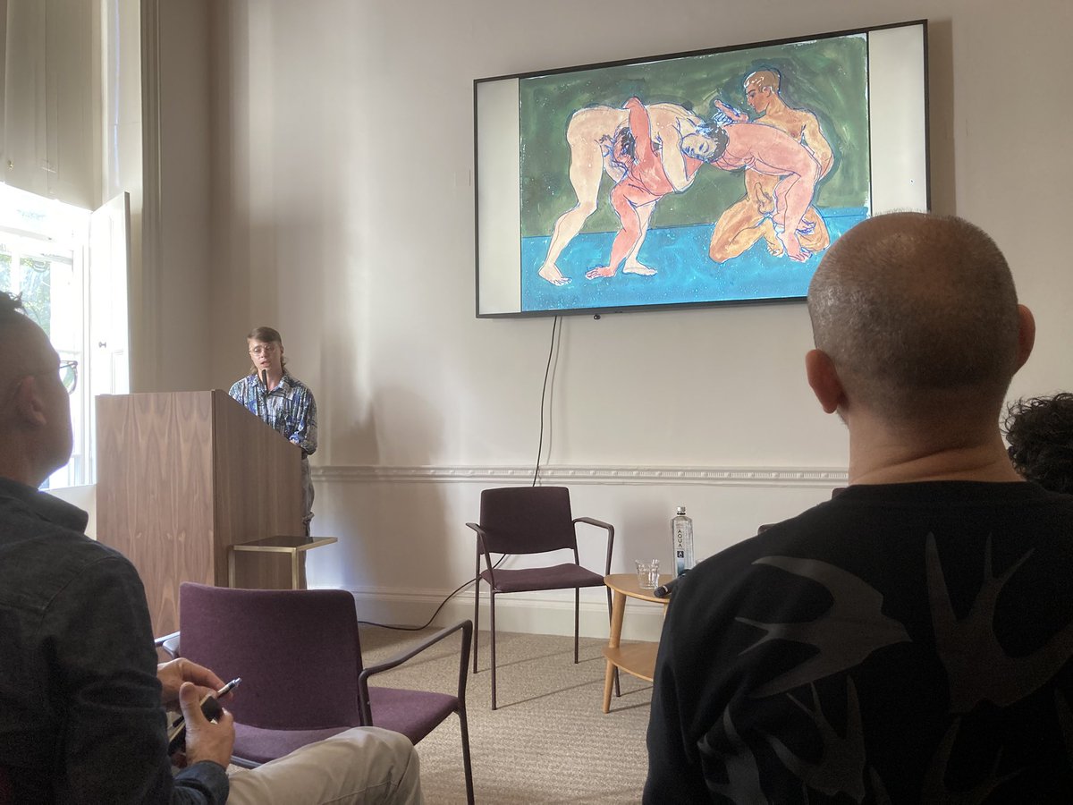 KateLAspinall's tweet photo. Great talk on Friday on #DuncanGrant’s #Erotic #Drawings @PaulMellonCentr by Samson Dittrich (@SussexUni &amp; @CharlestonTrust) - such a sensitive handling private drawings and the way eroticism feeds from imagined others https://t.co/0JMxrfLZ3H