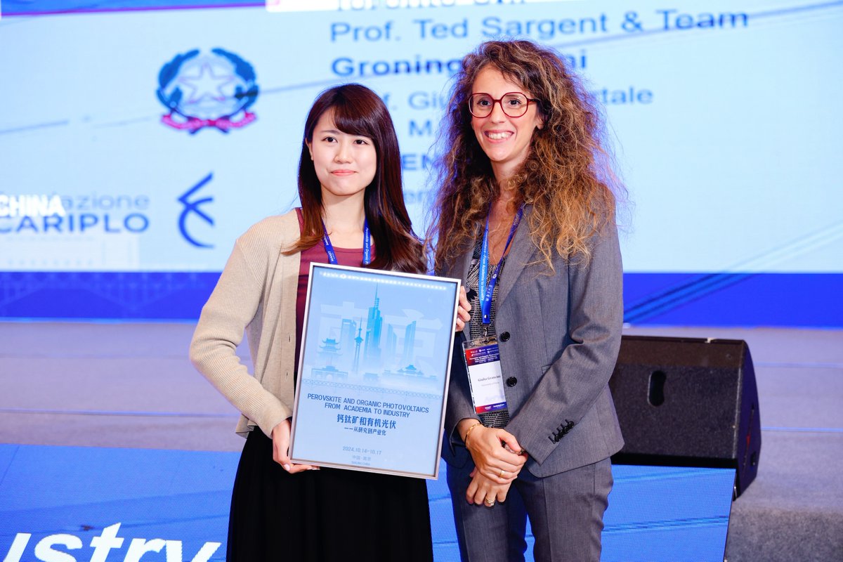 GiuliaGrancini's tweet image. 🥇 Nature Conference Perovskite and Organic Photovoltaics – From Academia to Industry in Nanjing. Honored to be part of this wonderful stage with many international friends and colleagues trying to change the world of solar! @NatureConf @NatureEnergyJnl @Nature @NatureComms