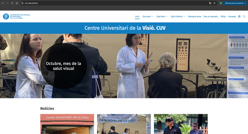 📢 Ja tenim la nova web del CUV UPC! Amb una navegació intuïtiva, continguts segmentats i molt més, t’ho posem fàcil per trobar tot el que necessites. Visita'ns a 👉 cuv.upc.edu
#SalutVisual #NovaWebCUV #Optometria #MiradesSolidàries
