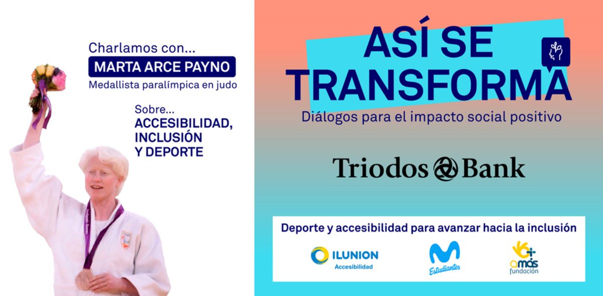 ILUNION (@ilunion) on Twitter photo 👩🏻🏫 Te invitamos a participar en el encuentro 'Deporte y accesibilidad para avanzar hacia la inclusión' organizado por <a href="/triodoses/">Triodos Bank España (cuenta inactiva)</a> con la colaboración de ILUNION Accesibilidad.
📅 24 de octubre.
⌚️ 18 horas.
📍 #TorreILUNION
¡Inscríbete aquí! registration.invitedesk.com/p/es/KpXwiOCIC… 👩🏻🏫 Te invitamos a participar en el encuentro 'Deporte y accesibilidad para avanzar hacia la inclusión' organizado por <a href="/triodoses/">Triodos Bank España (cuenta inactiva)</a> con la colaboración de ILUNION Accesibilidad.
📅 24 de octubre.
⌚️ 18 horas.
📍 #TorreILUNION
¡Inscríbete aquí! registration.invitedesk.com/p/es/KpXwiOCIC…