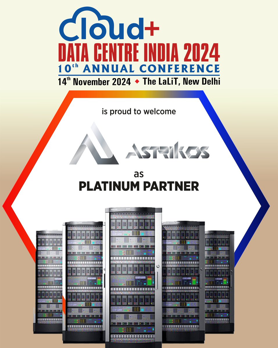 Hello everyone, 

BHARAT EXHIBITIONS feels honored to welcome #Astrikos as the #PlatinumPartner during the upcoming #CloudDataCentreIndia2024 10th Annual Conference. 

Mark the date and venue!

📅 Nov 14, 2024
🏩 The LaLiT, New Delhi
📞 9958233434 

#CloudDCI2024