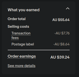 How does anyone make money on <a href="/eBay/">eBay</a> I will never understand. Selling some magazines, and it ended up COSTING me ~$3 to "sell" them. No money made!
15% fees are just ridiculous.