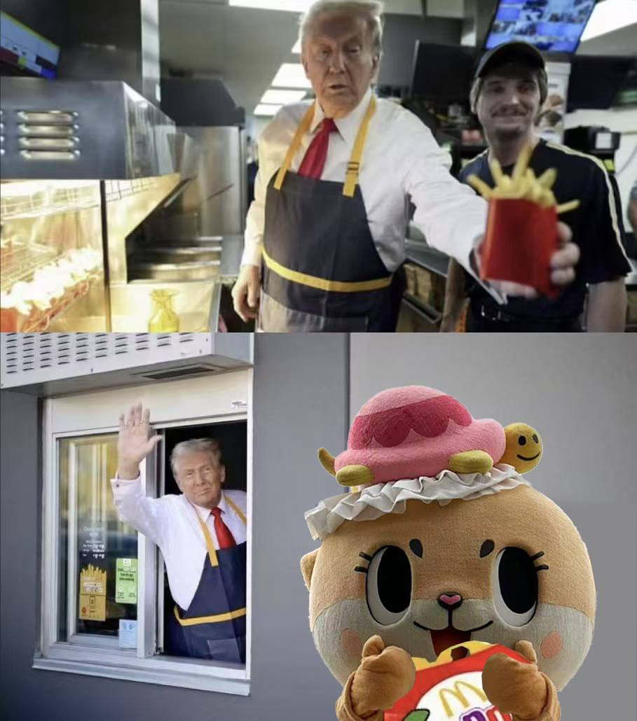 ctancoin's tweet photo. ☆ Chiitan just bought a pack of fries at McDonald's, but this McDonald's employee looks very familiar ☆

☆ Does anyone know who he is ☆ https://t.co/zT9Q9UFZIV