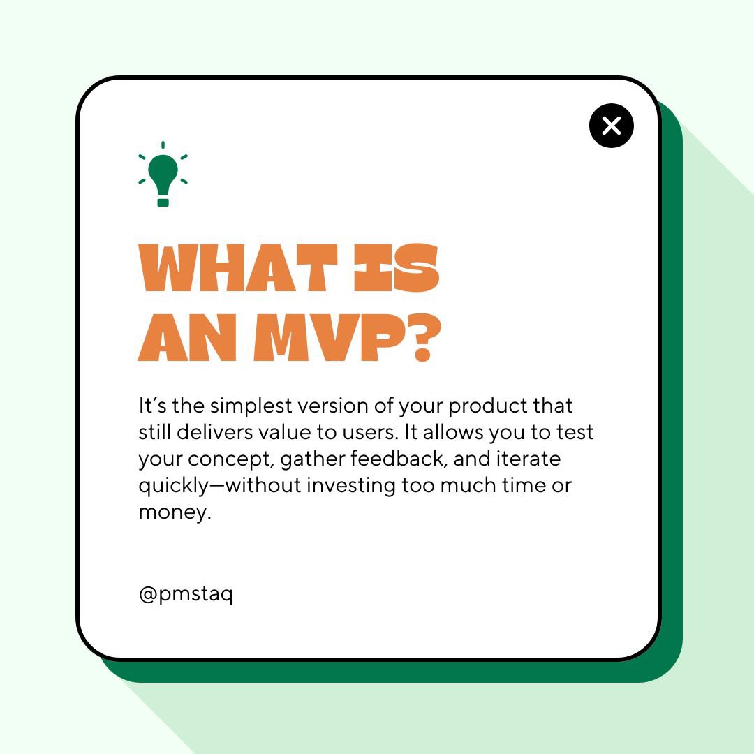 pmstaq's tweet photo. Why MVPs matter:

•Validate your product idea before full development.
•Understand what users truly need.
•Save time and resources by focusing on essentials.
•Iterate and improve faster based on real-world feedback.

Start small, learn fast, and grow your product!
#pmstaq https://t.co/3TvPmVyCsJ