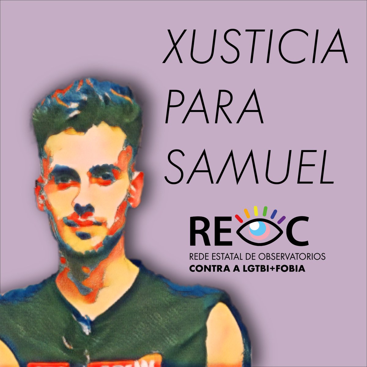 eugeni rodriguez LGTBI (@eugenirodriguez) on Twitter photo Hoy lunes 21 de octubre sigue el juicio por el asesinato de #JusticiaParaSamuel . Es imprescindible que se aprecie el agravante y motivación HOMÓFOBA del crimen. Poner en valor el gran papel de la fiscalia en este proceso donde la <a href="/RECLGTBI/">Red estatal de Observatorios contra la LGBTIFOBIA</a> estuvo el primer dia. No al odio ! Hoy lunes 21 de octubre sigue el juicio por el asesinato de #JusticiaParaSamuel . Es imprescindible que se aprecie el agravante y motivación HOMÓFOBA del crimen. Poner en valor el gran papel de la fiscalia en este proceso donde la <a href="/RECLGTBI/">Red estatal de Observatorios contra la LGBTIFOBIA</a> estuvo el primer dia. No al odio !