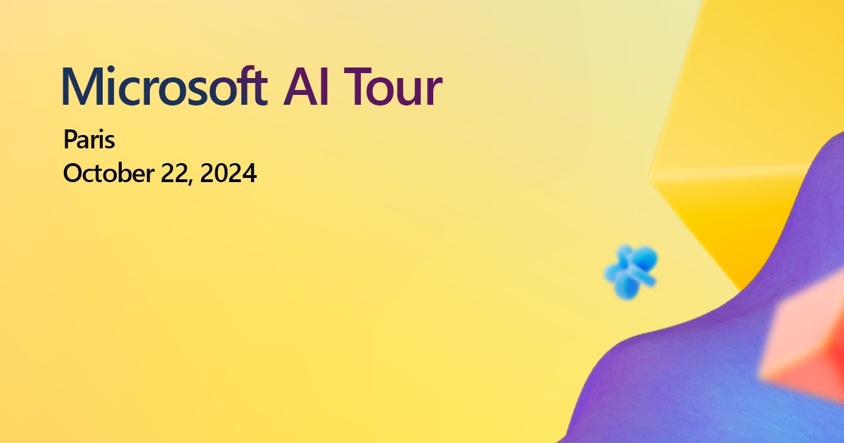 Tomorrow I'm joining Microsoft at the #MicrosoftAITour in Paris, France. 🇫🇷 

Join me at the Connection Hub all day for some great developer oriented demos around Visual Studio and GitHub Copilot of course! 🤖

#Microsoft #Microsoft365 #Microsoft365Dev #AI #Copilot #GitHub