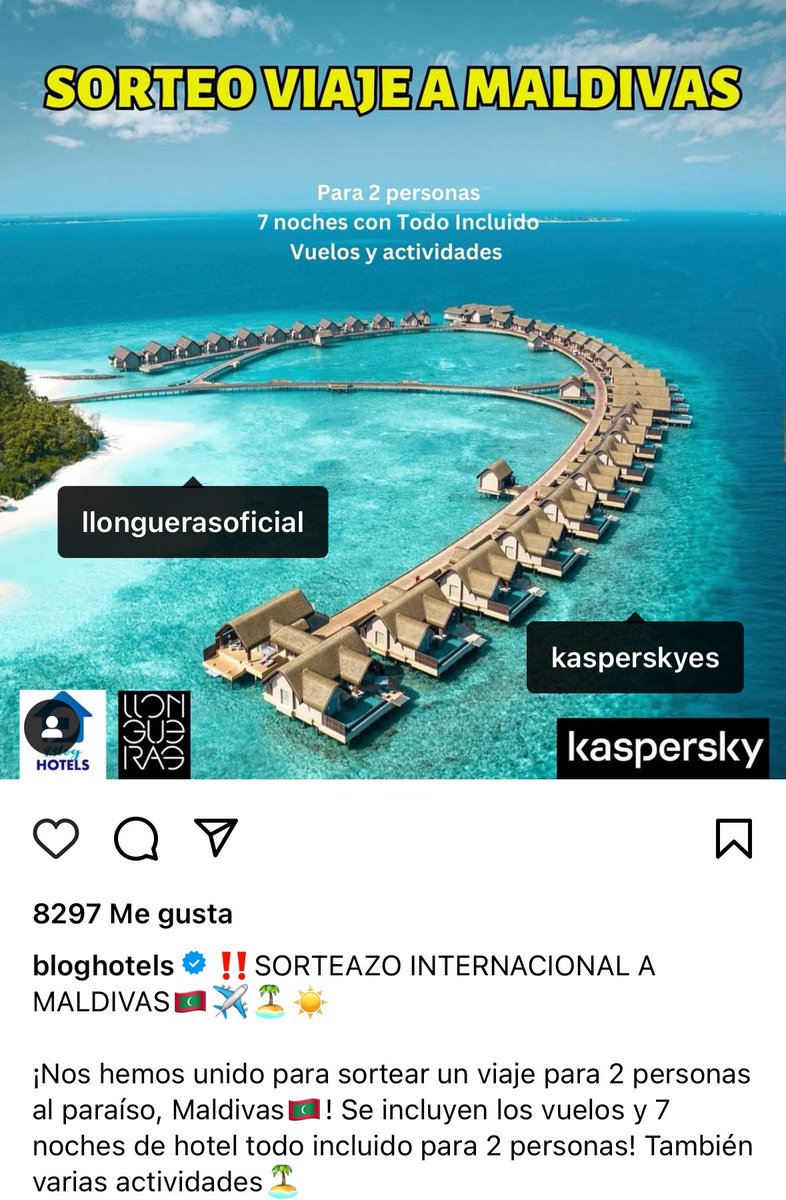 josegabriel667's tweet photo. @BlogHotelsTimo @adeuraco aquí tenéis una nueva marca estafadora colaborando con Albert y Gerard para que puedan volver a irse gratis a Maldivas. Es alucinante @KasperskyES https://t.co/R3XAnKTtY7
