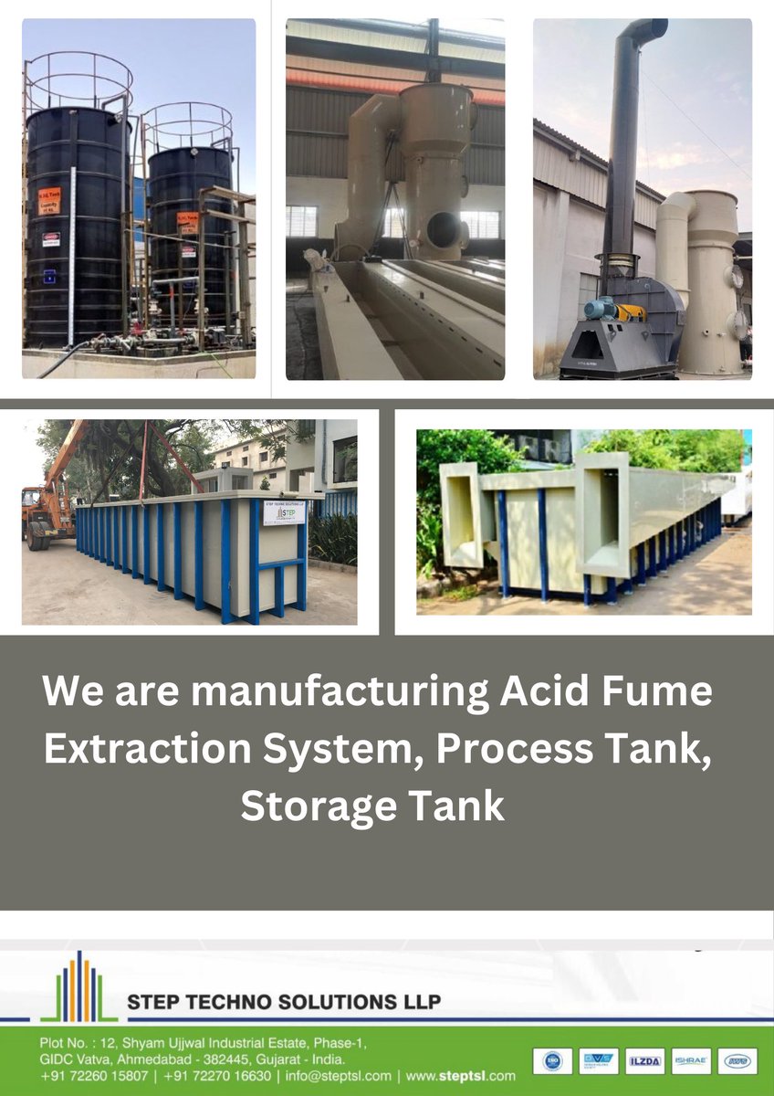 step_techno's tweet image. We are manufacturing Process Tank, Acid Fume Extinctions System,
Storage Tank 
#steptechnosolutions
#processtank
#storagetanks