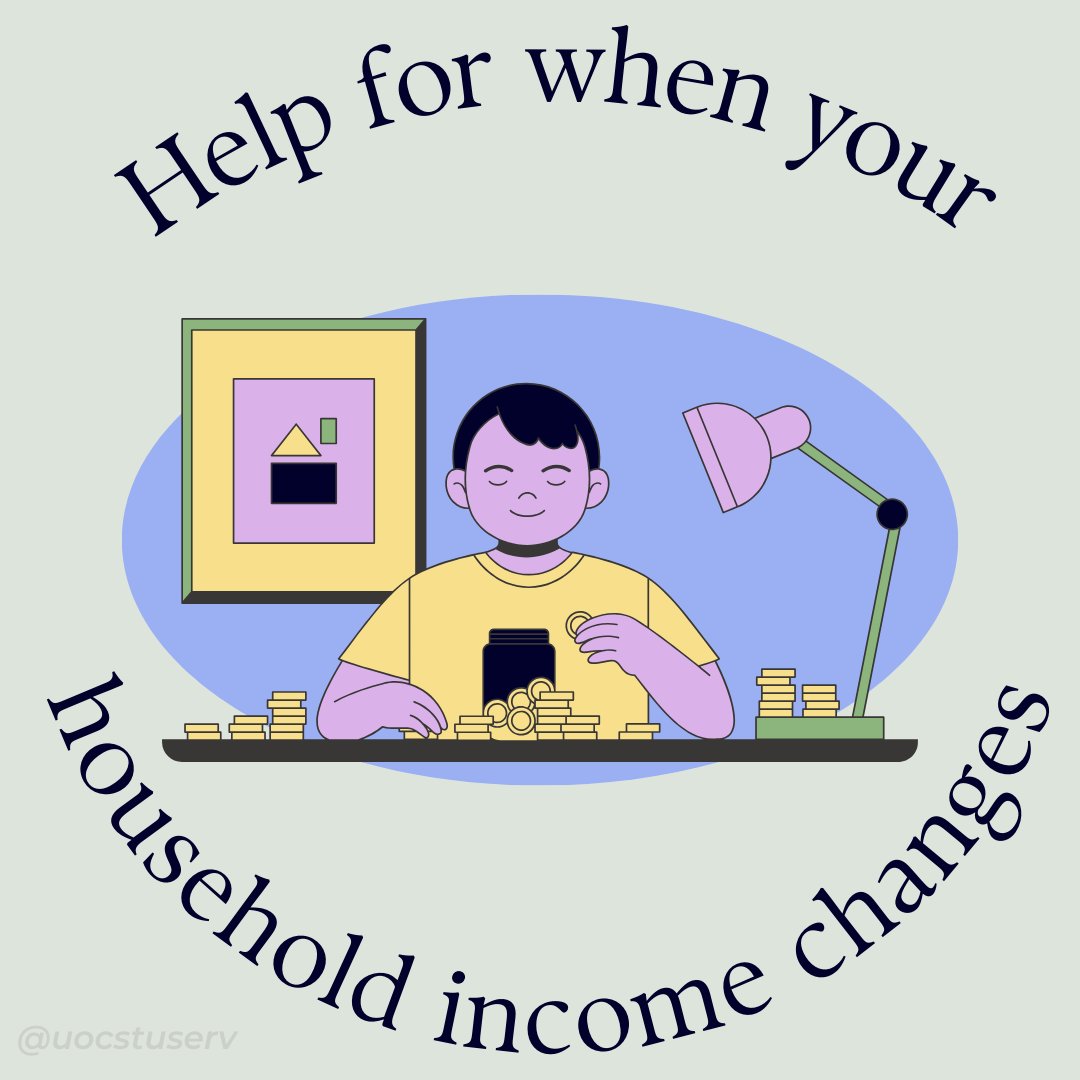 Check out the guide on what to do if your household income has changed here bit.ly/3ZLEyo0 

It’s important to stay informed, and this guide will help you understand how to update your student finance application and what options are available.