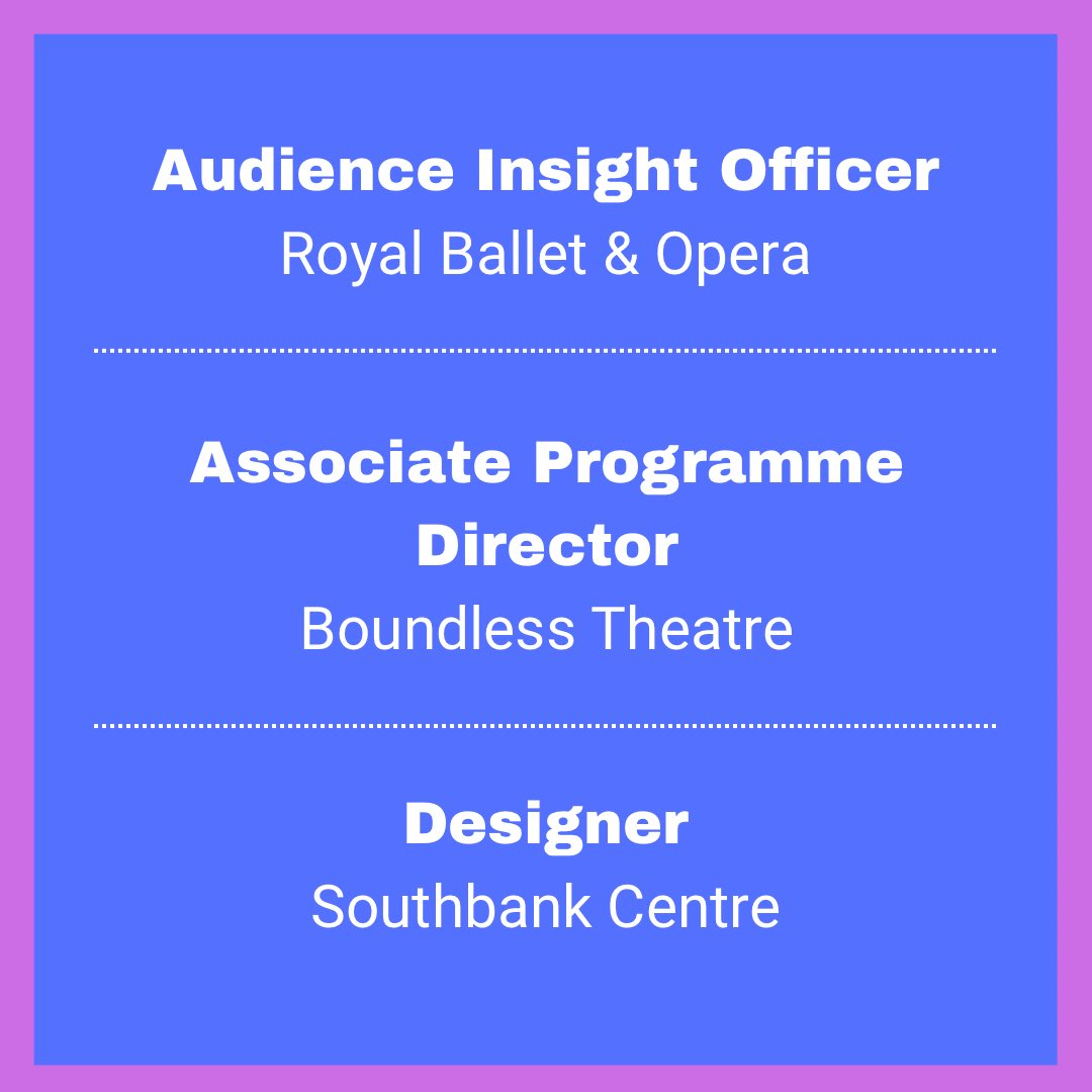 ⭐️ Director of Brand and Audiences <a href="/TheRSC/">The RSC</a> 
⭐️ Marketing Manager <a href="/SundEmpire/">Sunderland Empire</a> 
⭐️ Marketing Assistant <a href="/HGtheatre/">Harrogate Theatre</a> 
⭐️ Audience Insight Officer <a href="/rbo_org/">Royal Ballet and Opera</a> 
⭐️ Associate Programme Director <a href="/boundlessabound/">Boundless Theatre</a> 
⭐️ Designer <a href="/southbankcentre/">Southbank Centre</a> 

🧵 (3/4)