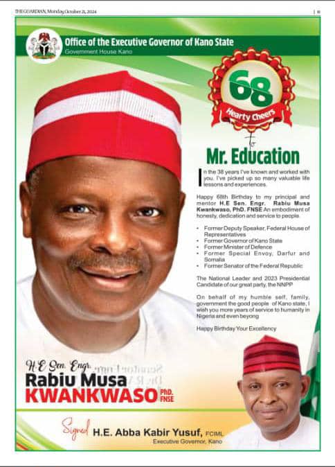asheer_nass's tweet photo. Alhamdulillah 
Masha Allah 
Happy Belated Birthday @KwankwasoRM 
Allah ya karo Shekaru Masu Albarka, Allah Ya Matso da Nesa kusa Our own JAGORA. 

Allah yayi Maka Shugaban kasar Nigeria 🇳🇬 2027. https://t.co/vWd5ePSaUI