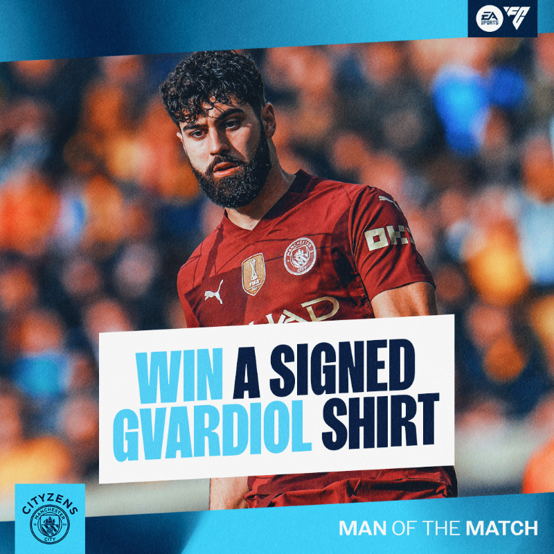 ManCity's tweet photo. Win a signed shirt from yesterday's Man of the Match 👕⤵️