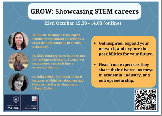 OxWiChem's tweet image. Please find below an invitation to join this alumnae panel event, and hear from three of 2019 (huge thanks to Selena, Julia and Kärt!) cohort and also to reconnect with the wider community. This would be an ideal event for anyone thinking of applying or wanting to find out more.