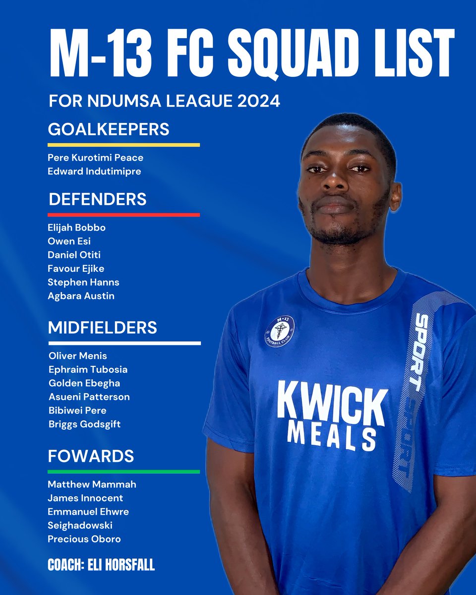 M13_FC's tweet photo. Your #M13FC squad for the @ndumsa__ league that begins on Sunday. π
#Vamos https://t.co/6ScIFuZ1Lu