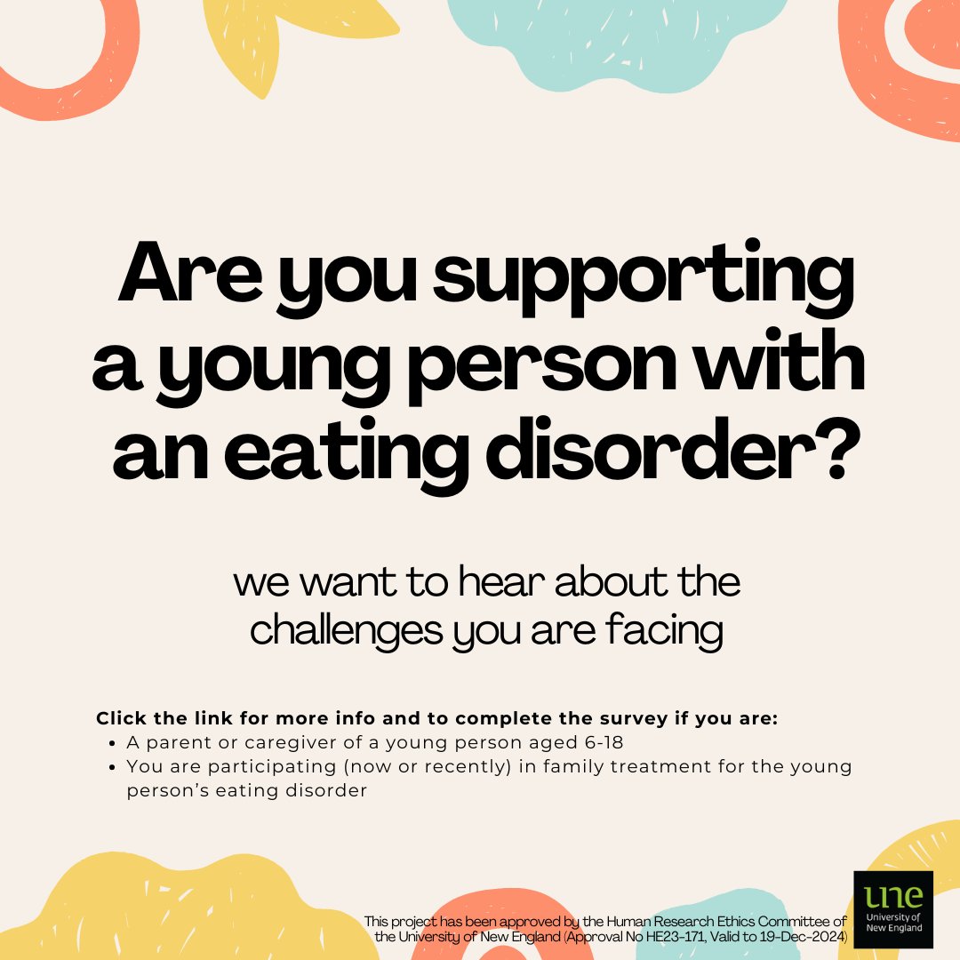 Carers Queensland (@carersqld) on Twitter photo Are you supporting a young person with an eating disorder? 
New research aims to identify strengths and challenges that exist for carers, so that adaptations or additional supports to treatment may be identified and tested.
Take the survey👉 carersqld.info/3Aiw7pL Are you supporting a young person with an eating disorder? 
New research aims to identify strengths and challenges that exist for carers, so that adaptations or additional supports to treatment may be identified and tested.
Take the survey👉 carersqld.info/3Aiw7pL