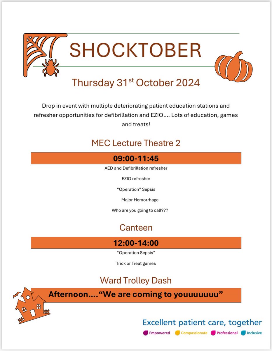 lucy halpin (@lucyhalpin1) on Twitter photo This Thursday we have a Spooktacular event⦠SHOCKtober
Halloween π inspired deteriorating patient drop in training!
See you there π» 
<a href="/WestHertsNHS/">West Herts Teaching Hospitals NHS Trust</a> <a href="/kellyMcgovern21/">kelly McGovern</a> <a href="/ResusWestHerts/">ResusTeamWestHerts</a> <a href="/sepsisWestHerts/">SepsisWestHertsUK</a> <a href="/paula4767/">Paula King ππ</a> <a href="/NocontactAb/">Alison East π</a> <a href="/Mel_Chambers76/">Mel Chambers</a> This Thursday we have a Spooktacular eventβ¦ SHOCKtober
Halloween π inspired deteriorating patient drop in training!
See you there π» 
<a href="/WestHertsNHS/">West Herts Teaching Hospitals NHS Trust</a> <a href="/kellyMcgovern21/">kelly McGovern</a> <a href="/ResusWestHerts/">ResusTeamWestHerts</a> <a href="/sepsisWestHerts/">SepsisWestHertsUK</a> <a href="/paula4767/">Paula King ππ</a> <a href="/NocontactAb/">Alison East π</a> <a href="/Mel_Chambers76/">Mel Chambers</a>
