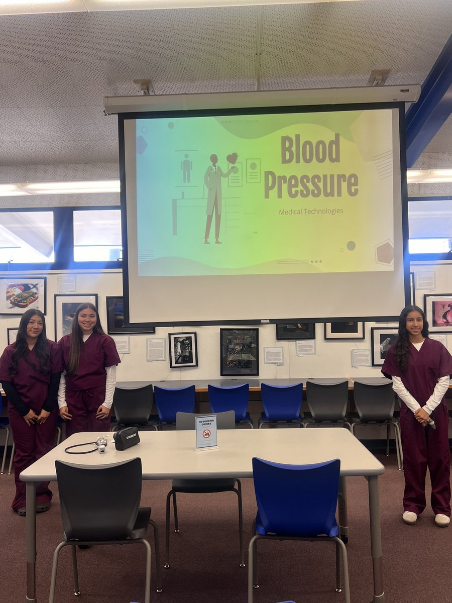 MsMehat91's tweet photo. Vital signs presentations with Intro to Health and EMR! Med Tech students presented on the vital signs and did some hands on practice. #studentsteachingstudents @atwaterfalcons @merceduhsd https://t.co/o57yg99AJW