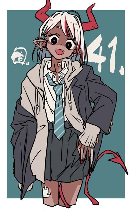 何日続くかな。今日は褐色なJK悪魔さんでした。 