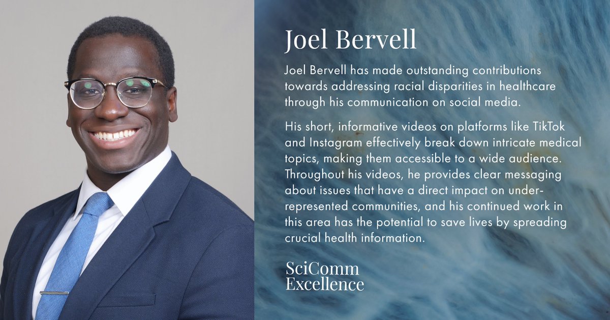 I’m excited to announce that I’ve been selected as a winner of the National Academies Eric and Wendy Schmidt Awards for Excellence in Science Communications (<a href="/SciCommAwards/">SciComm Excellence</a>) given by <a href="/theNASEM/">National Academies</a> in partnership with <a href="/schmidtsciences/">Schmidt Sciences</a>!