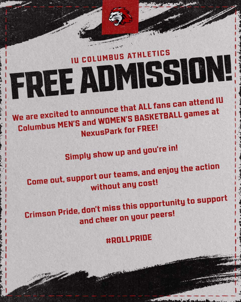 Our first EVER basketball game is tomorrow…you don’t want to miss this!!

ALL games this year are FREE admission at NexusPark 💪

#RollPride
