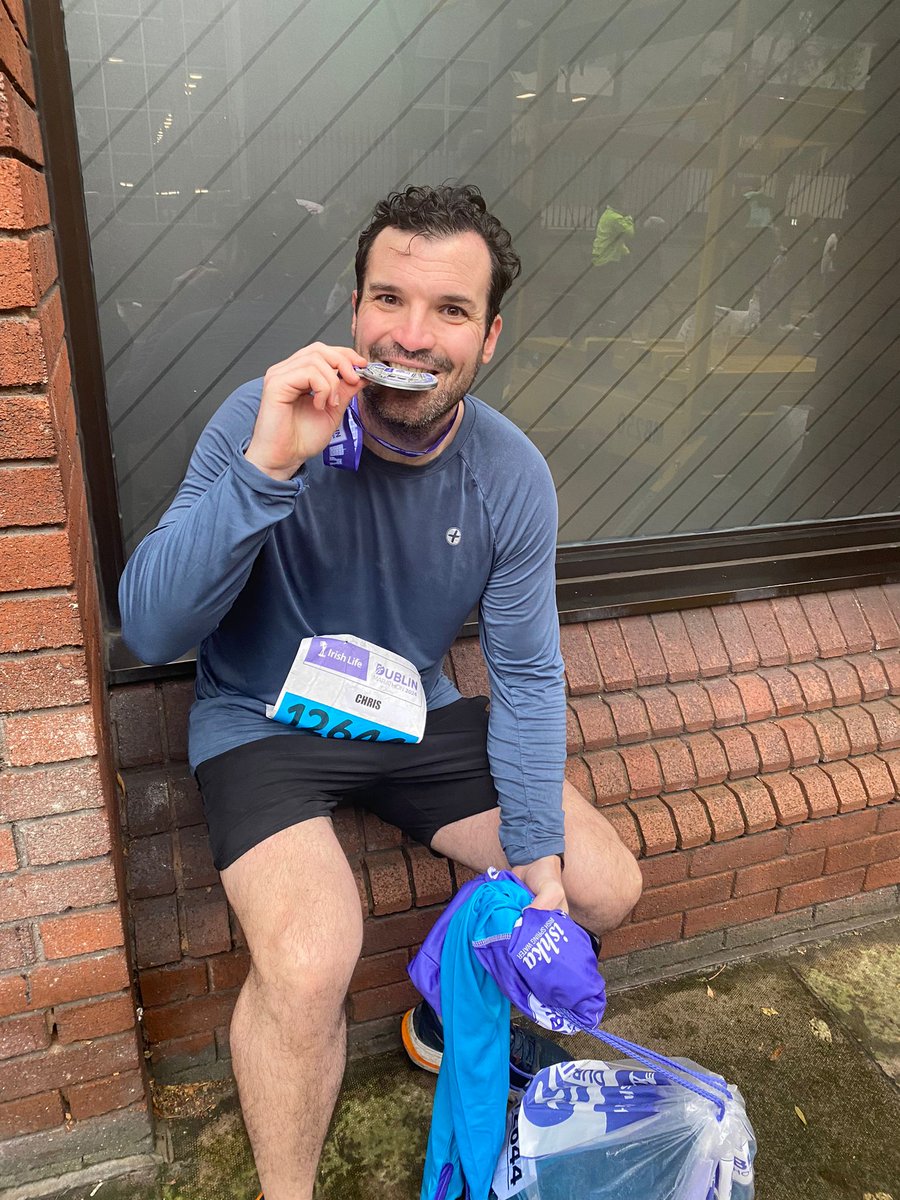 Chrisbop89's tweet photo. Proud to represent @CRYIre at the #dublincitymarathon yesterday #teamcry! Thank you for all the support! https://t.co/t6aULD71Iy