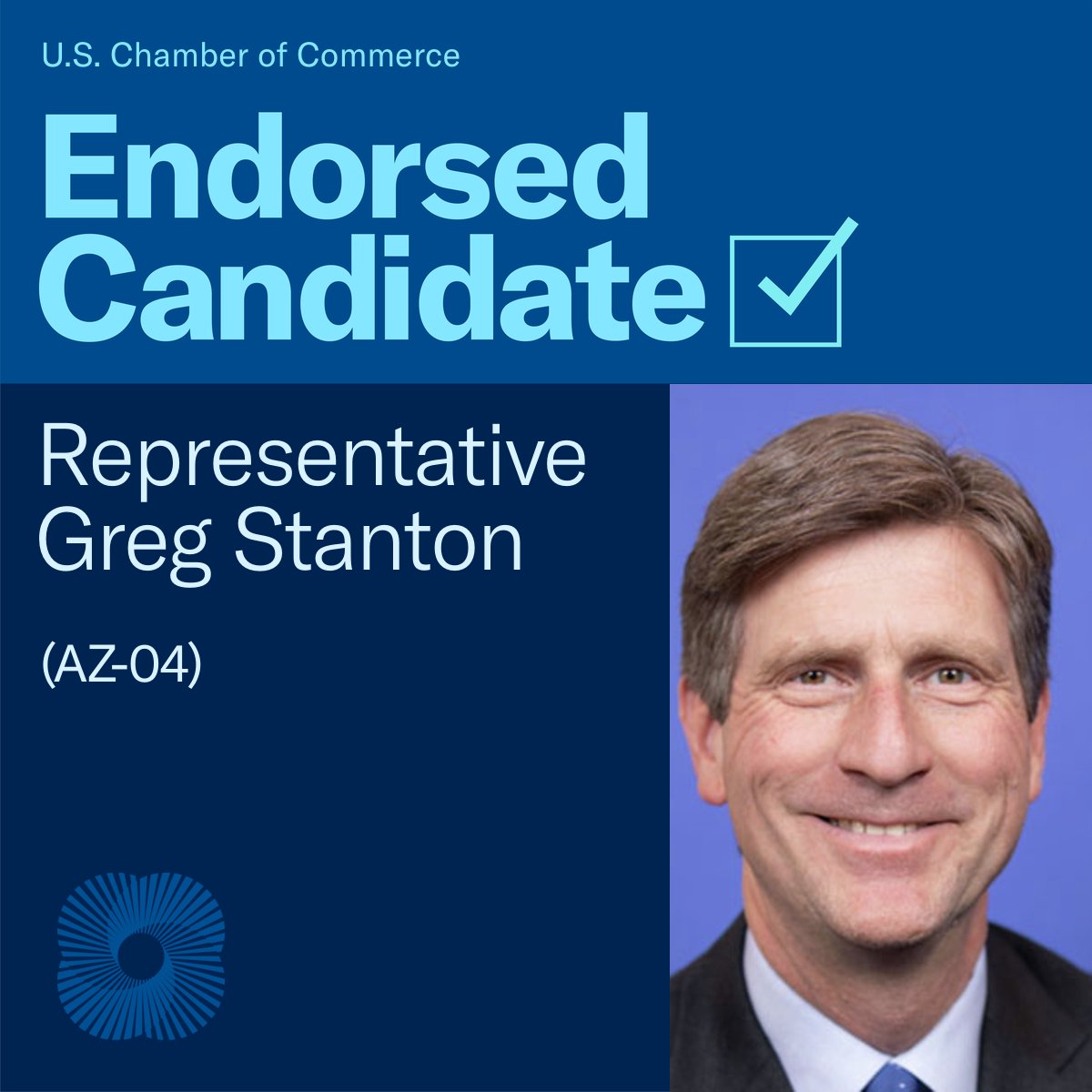 USChamberAction's tweet photo. The @USChamber endorses #GregStanton @gregstantonaz in AZ-04.
Read more:
https://t.co/aRljr2dokl https://t.co/kWZkc4SgxA