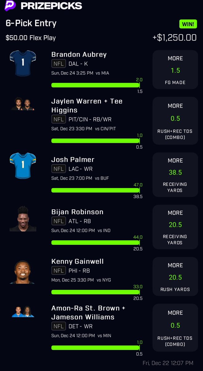 #PrizePicksW A good Christmas gift last year!