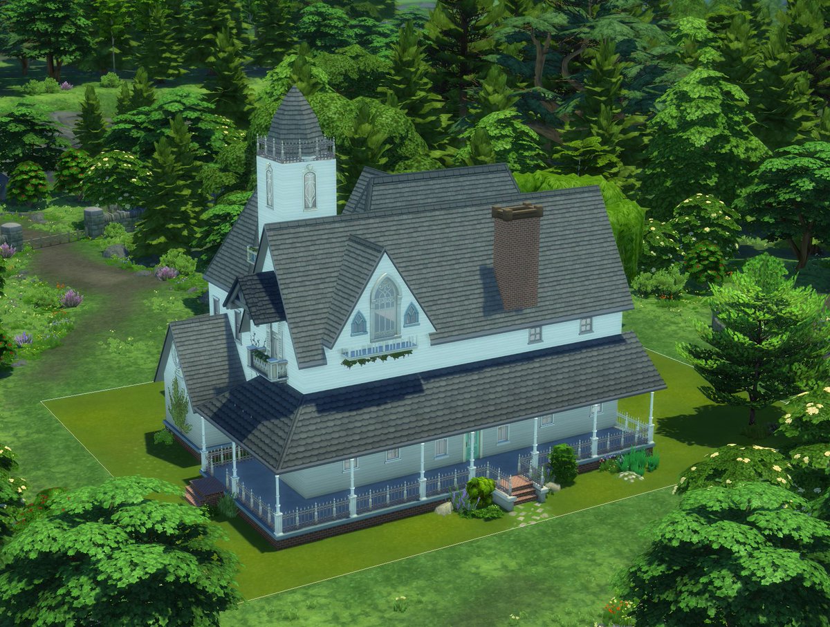 Fellow Simmers!

I'm doing my first ever Shell Challenge! 

Yesterday on stream I spent a few hours trying to recreate the house from Practical Magic! And now I'm passing it onto YOU to decorate the inside!
 Rules and instructions below! ⬇️⬇️