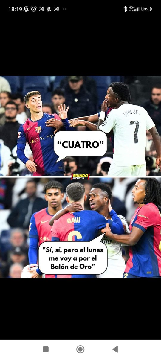 ¿Donde decías que ibas Vini?
La prepotencia se paga hermano, no se puede ir por la vida siendo un prepotente e insultando a toda España.
El día que aprendas a ser humilde, serás el mejor jugador del mundo.
Mientras tanto, seguirás siendo un prepotente de la vida.
<a href="/FCBarcelona_es/">FC Barcelona</a>