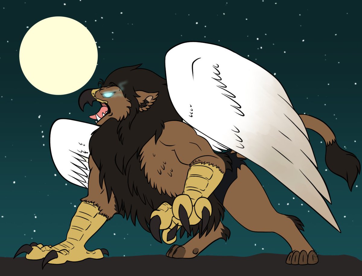 #Weretober2024 prompt is Regional Gryphon!

This weregryphon hailing from the Barbary Coast is a mix of the Barbary lion, Barbary falcon and Barbary dove. Its feathers are highly sought after as they're thought to bring protection against demons