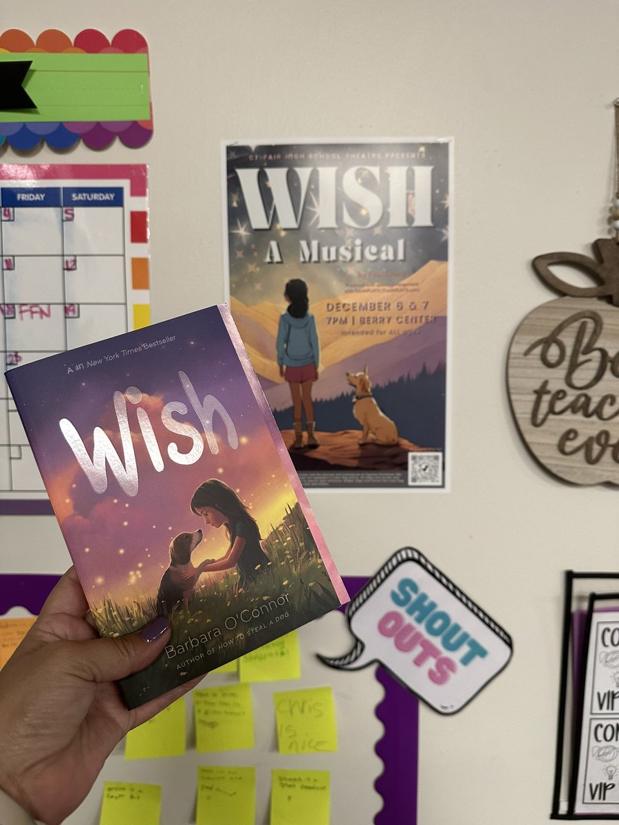 MrsCoraza5th's tweet photo. So excited to read Wish and be able to support Cy Fair HS Theater Program! @AdamElementary @CyDrama https://t.co/wr3kWuMfyy