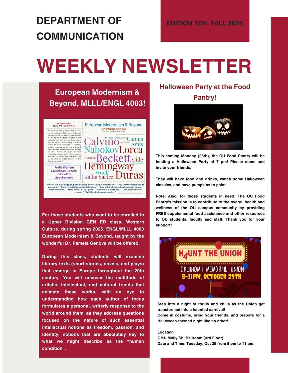 OU Comm Dept tweet media