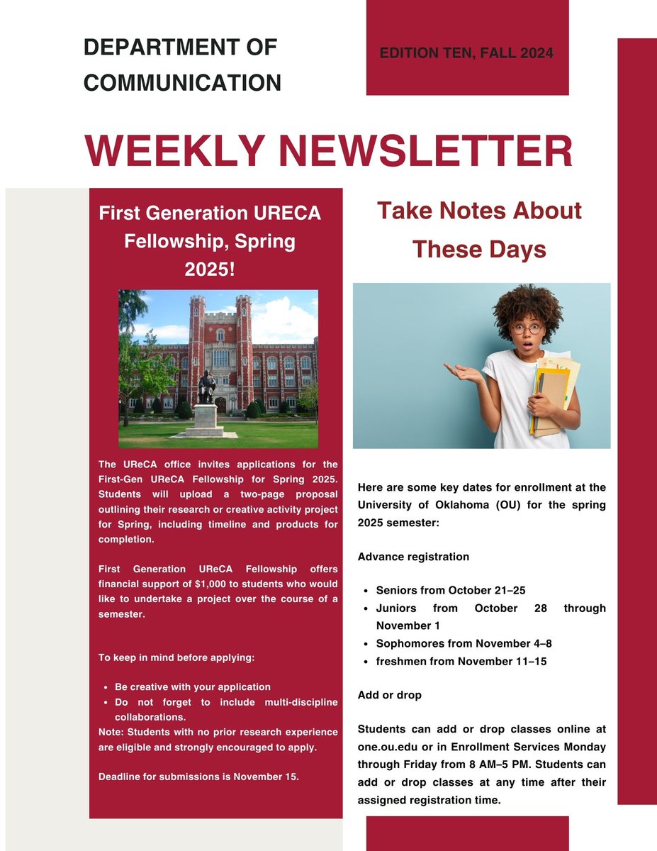 OU Comm Dept tweet media