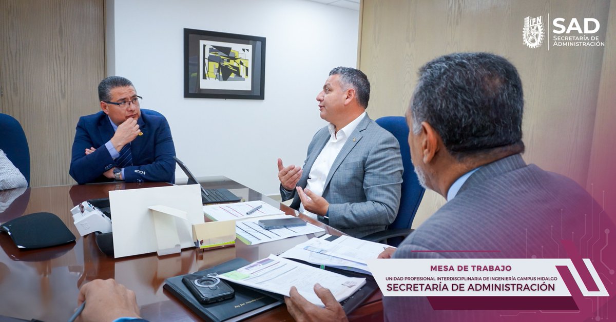 ipn_sad's tweet photo. 💼✨ ¡Arrancamos la semana con fuerza! Hoy, junto a la #UPIIH, @dems_ipn , @ipn_dsg y nuestro Secretario, Mtro.@JavierTapiaS_mx , fortalecimos los lazos de trabajo para seguir avanzando en los proyectos que impulsan a nuestra #ComunidadPolitécnica 💪📚
🔍 Cada mesa de trabajo es un paso hacia un @IPN_MX más sólido y comprometido con sus estudiantes y docentes. ¡Juntos estamos construyendo un futuro brillante! 🌟🚀 #OrgulloPoli #TransformandoJuntos