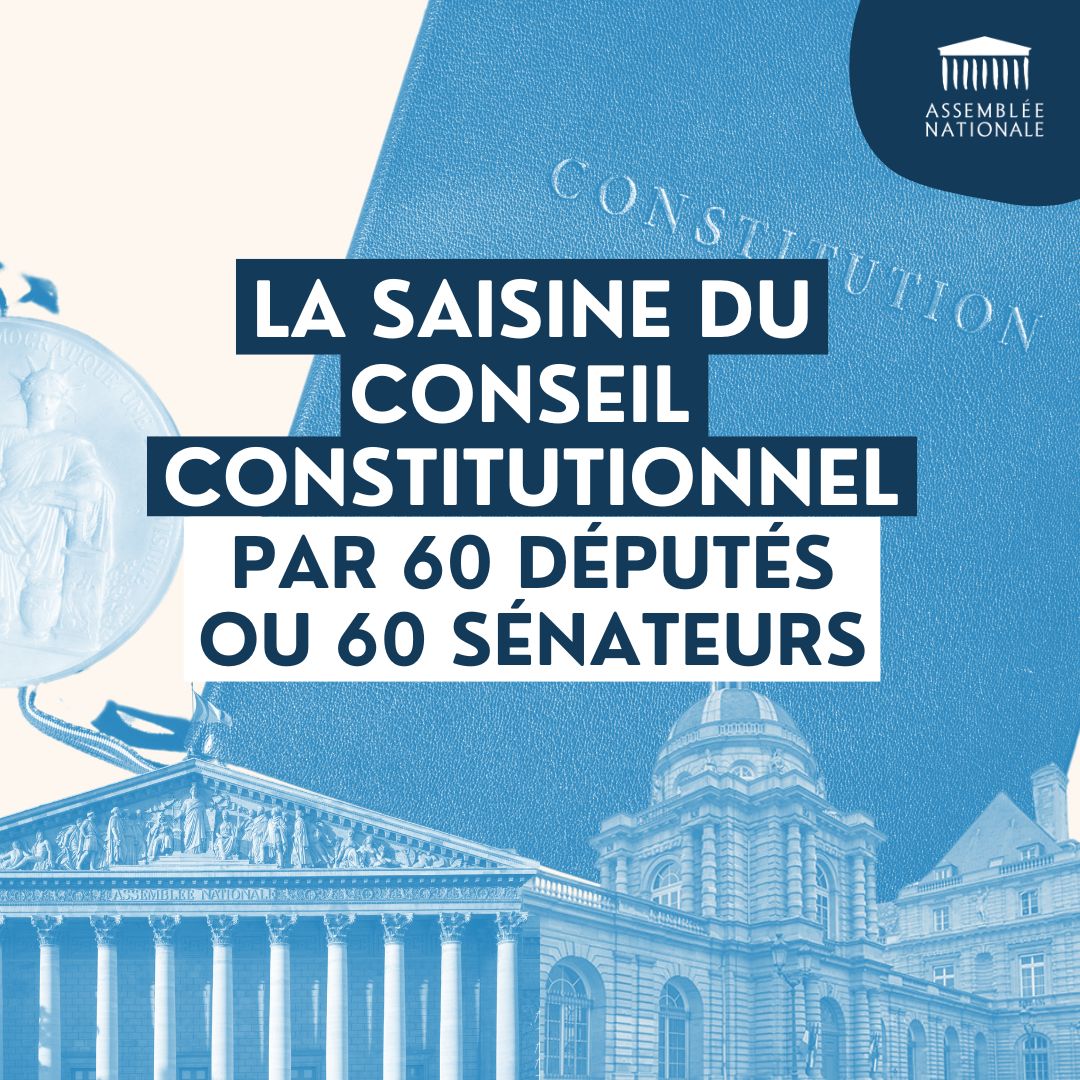 AssembleeNat's tweet photo. 📖 Quand 60 députés ou 60 sénateurs saisissent le Conseil constitutionnel sur la conformité d'une loi avant sa promulgation.

🧶 Alors que ce pouvoir de saisine fête aujourd'hui ses 50 ans, retour sur les raisons d'une réforme constitutionnelle et son impact.
#DirectAN https://t.co/OW0EZZZAm7