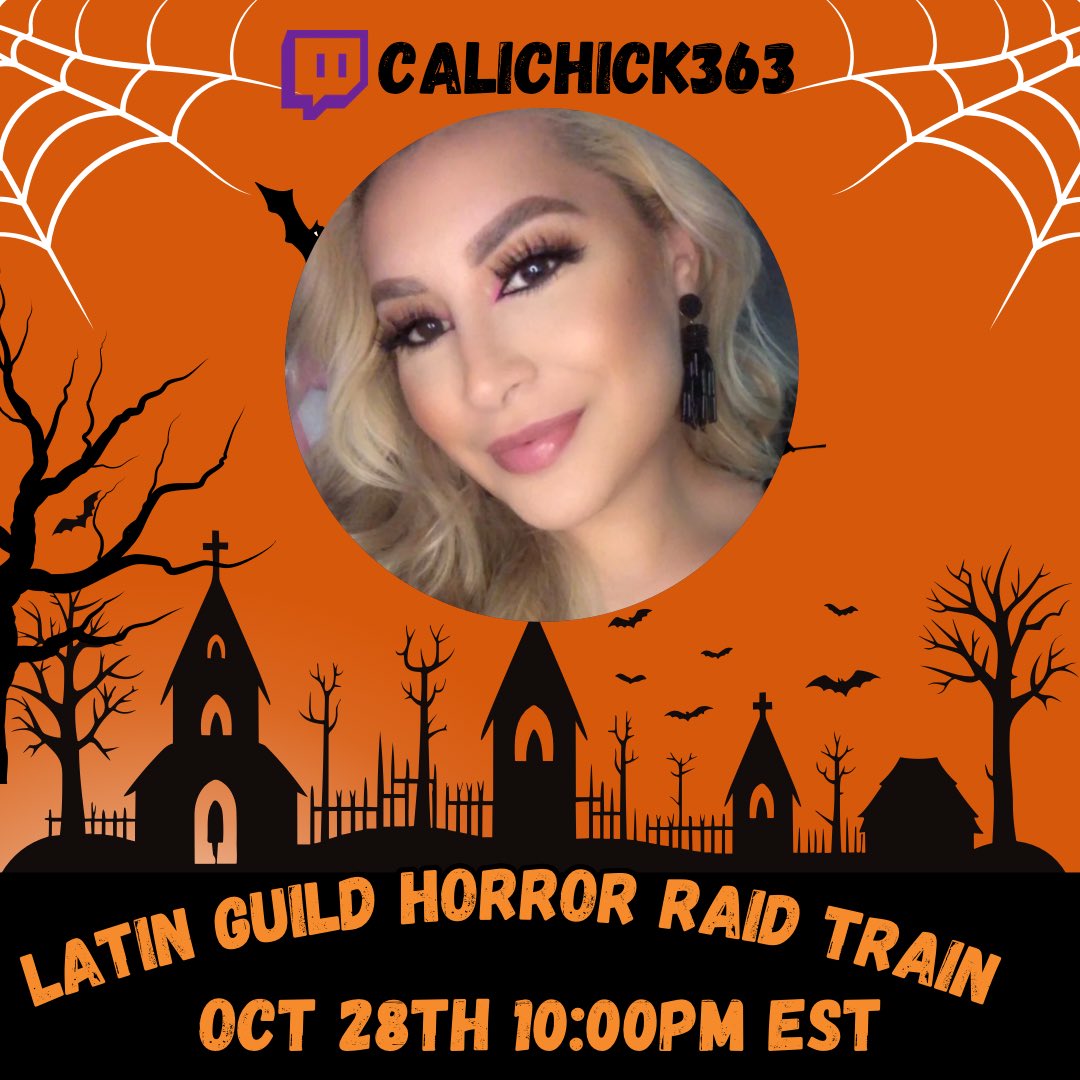 calichick363's tweet photo. Tonight! Find out what game I will play when I go live! 👻 🎃 #twitch #latinguild #halloween https://t.co/owwi1XzRgA