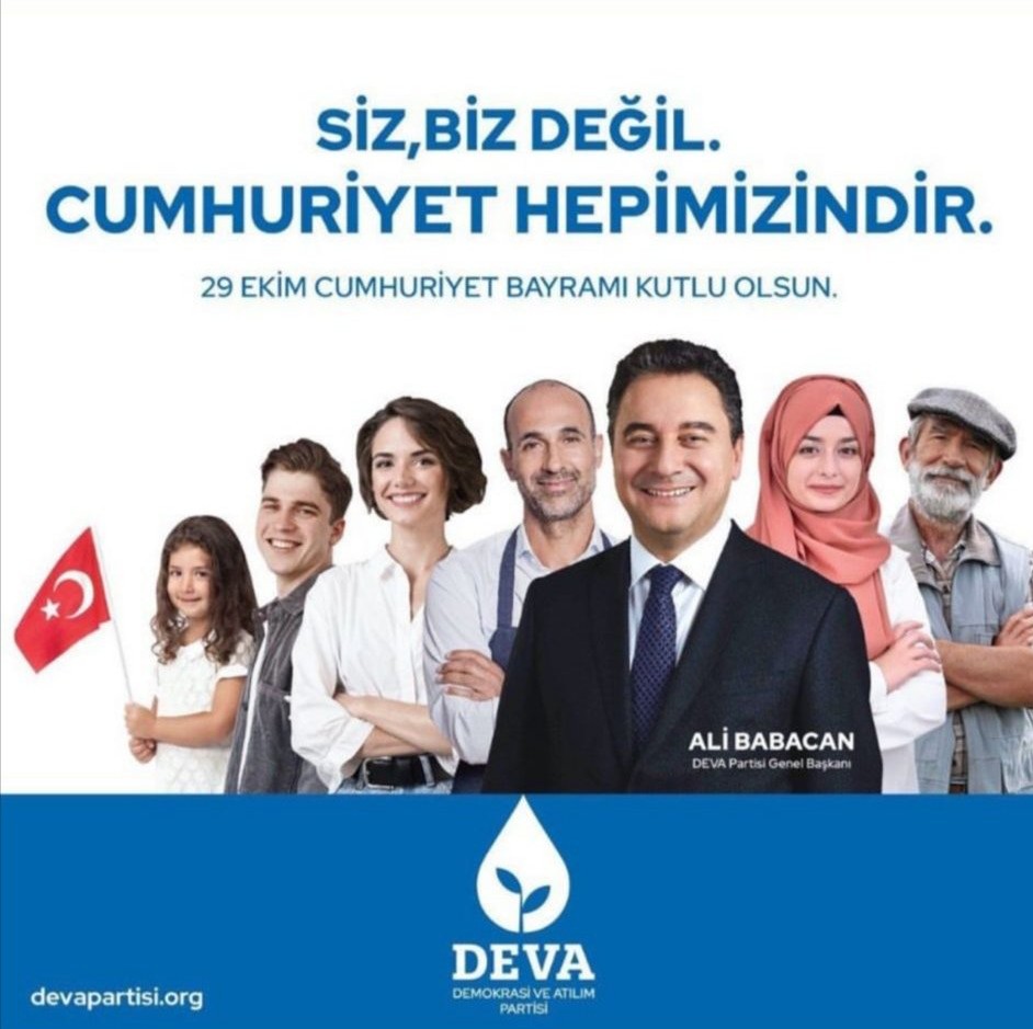 Cumhuriyetimizin 101. Yılı kutlu olsun.

<a href="/alibabacan/">Ali Babacan</a>
<a href="/devapartisi/">DEVA Partisi</a>
#29EkimCumhiyetBayramı
#ıspartadeva
#devaısparta